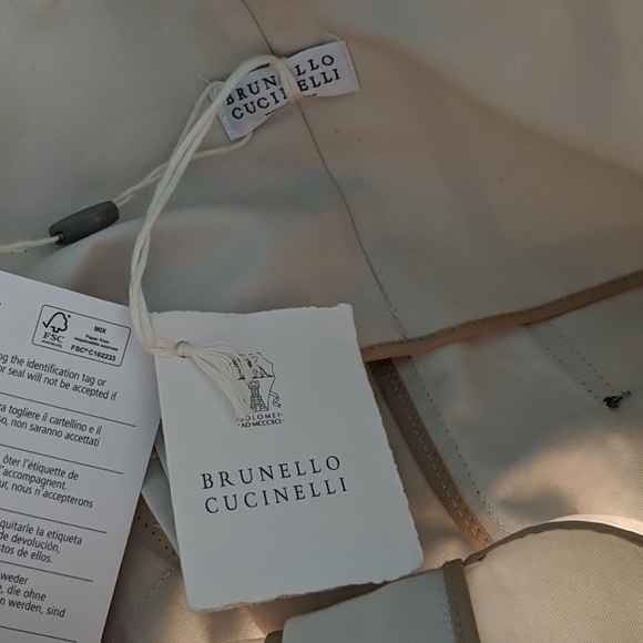 Brunello Cuccinelli wide leg pants in oat size 6 - Picture 10 of 10